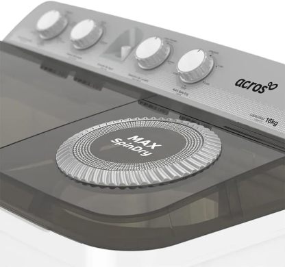 Lavadora Acros de 19kg Dos tinas Semiautomática MaxSpin Dry Blanca modelo ALD-1945JE