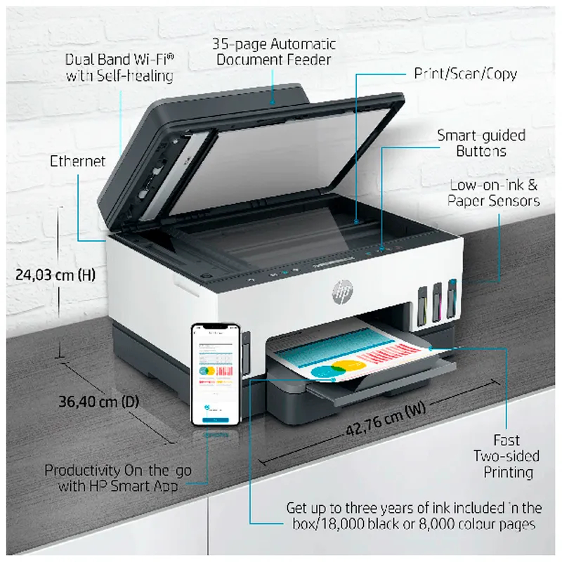 multifuncional HP Smart Tank WiFi 750