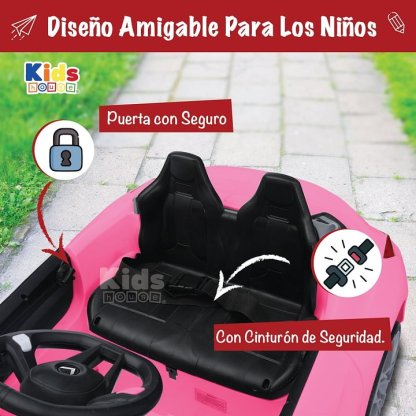 Kids House Carro Montable para Niños DASH, con Luz, Música USB MP3, Educación Temprana, Batería Dual 6V, Diseño Compacto y Seguro