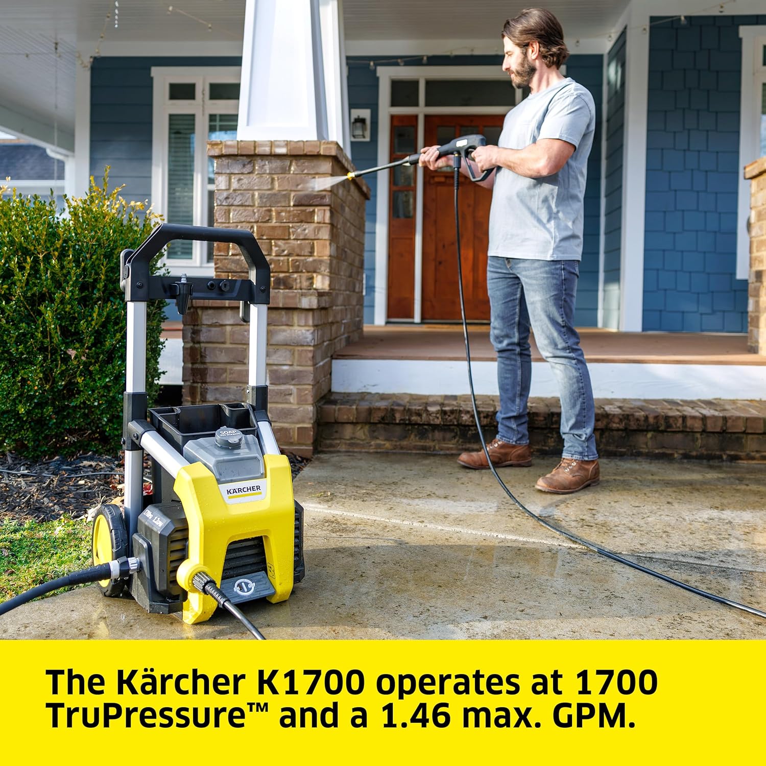 Karcher - Máquina limpiadora eléctrica a presión, K1700, Amarillo