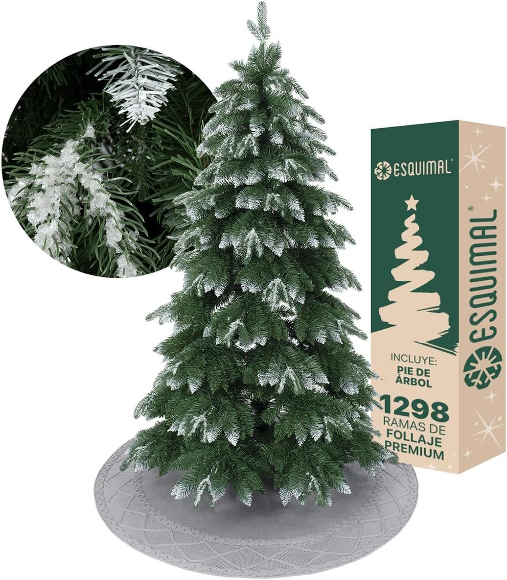 ESQUIMAL Árbol de Navidad Escarchado Follaje Mixto, Pino Navideño con 