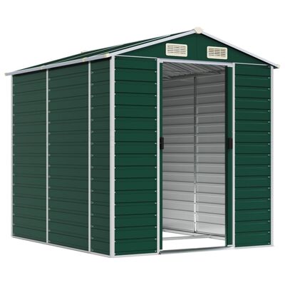 Cobertizo de jardín acero galvanizado marrón claro 191x215x198 cm