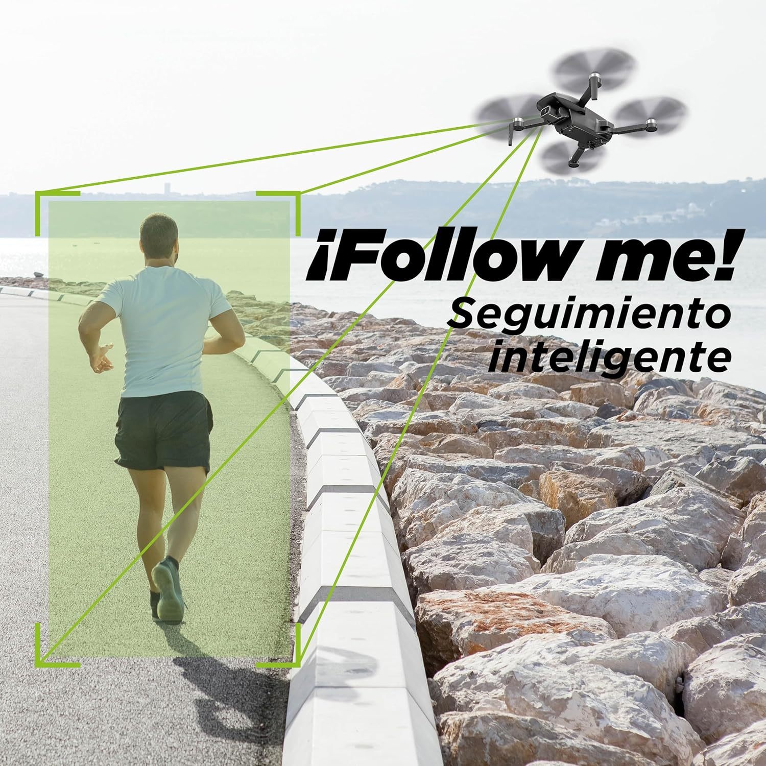 Binden - Drone Profesional B19 EIS, Cámara 2K, Sensor de Flujo Óptico, GPS, Barómetro, Quadcopter con Control Remoto, Funciones Inteligentes, 21 minutos de Vuelo - Gris Claro