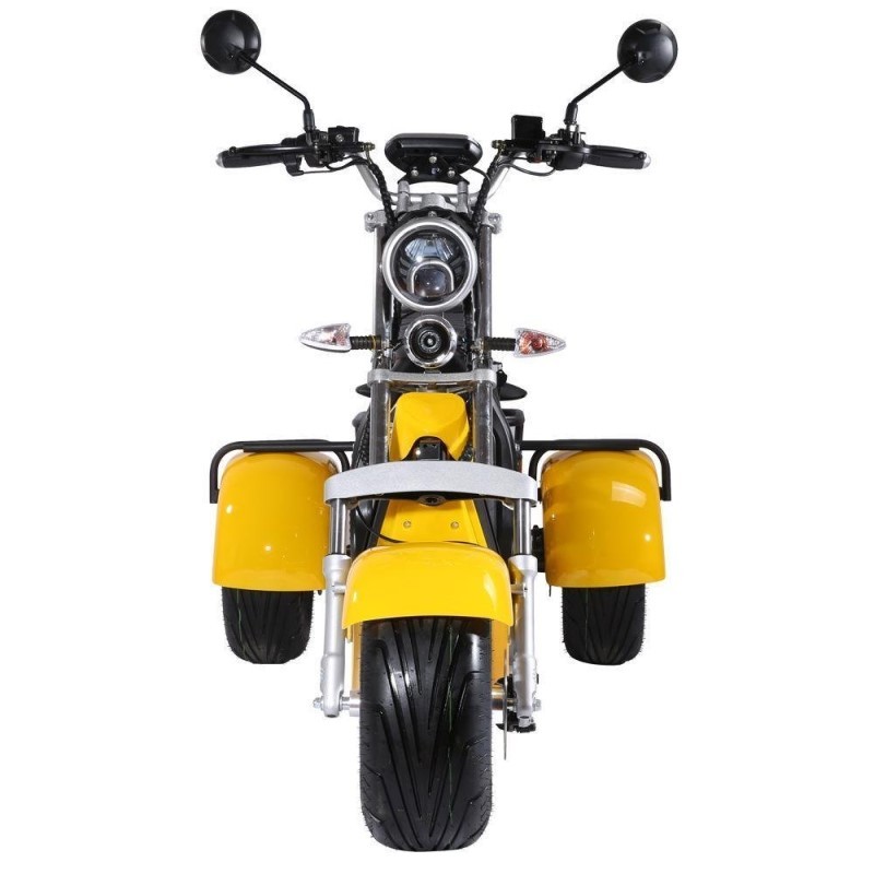 Patinete eléctrico para adultos de 3 ruedas, motocicleta eléctrica con asiento para pasajero