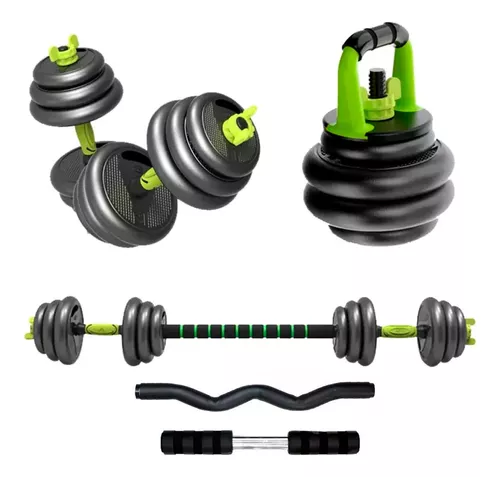 Set gym mancuernas 20kg color verde neón Black Mamut