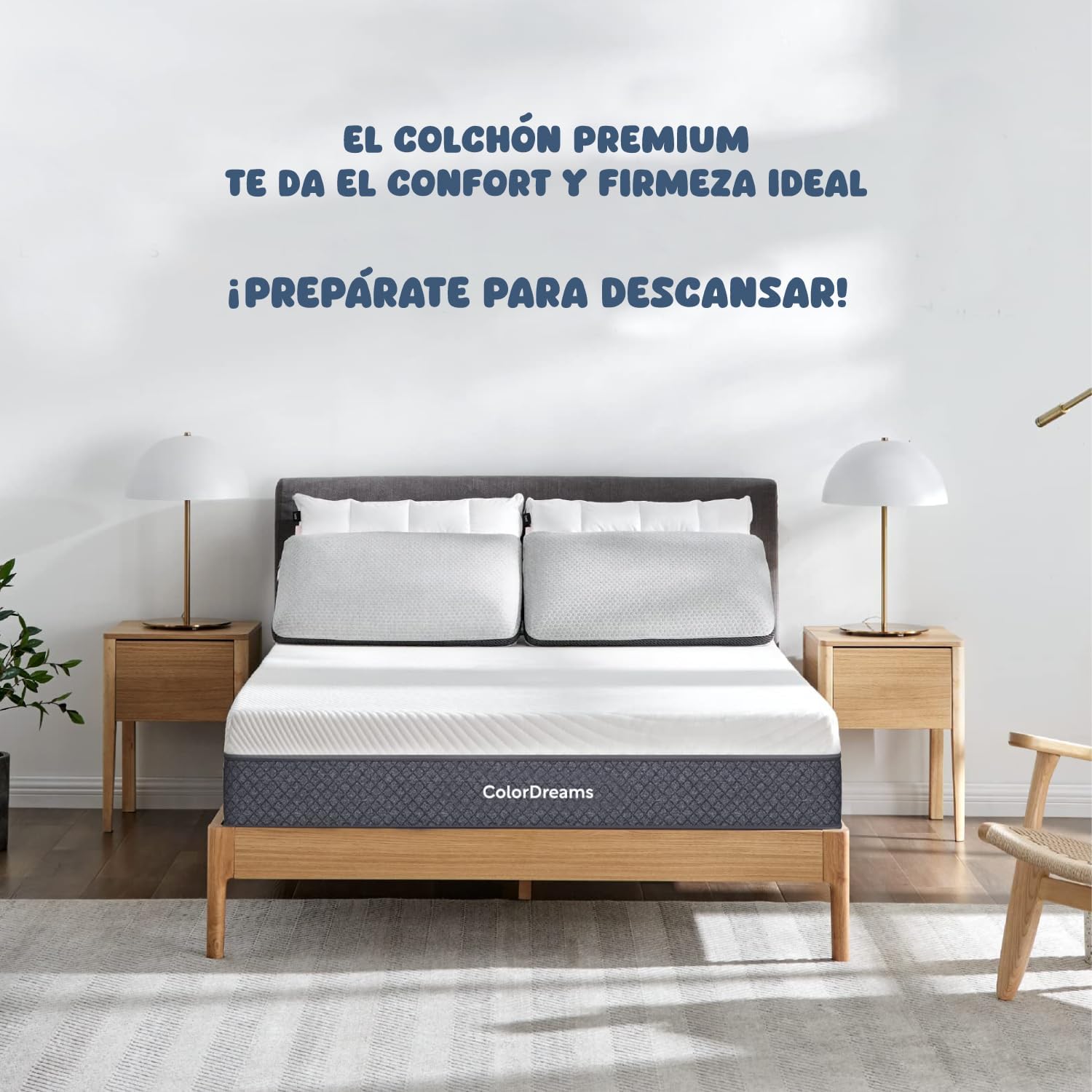 COLORDREAMS | Colchón en Caja Individual Memory – 100x190x23 cm - 6 Capas de Espuma de Alta Densidad – Manijas Reforzadas – Firmeza Justa – Hipoalergénico