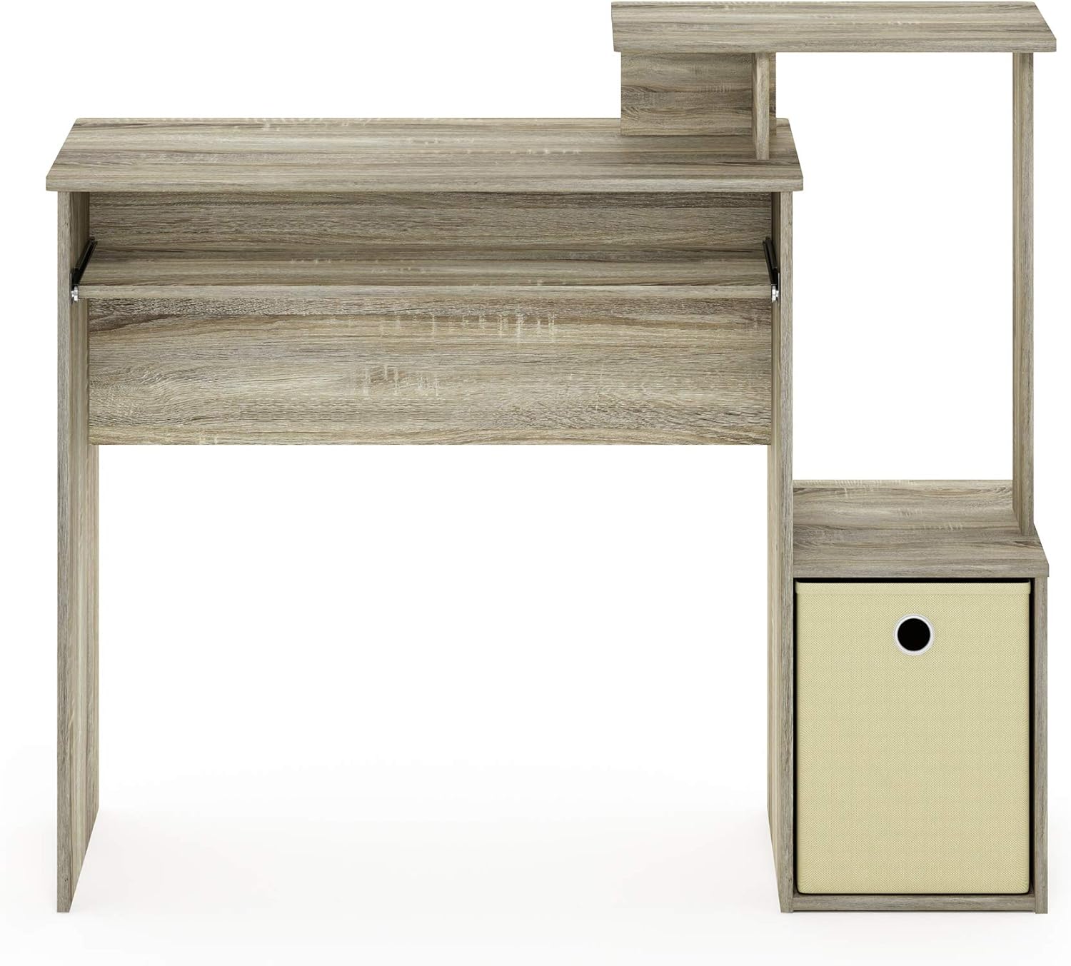 Furinno Econ - computadora Multiusos para computadora de Oficina en casa, Color Gris Roble francés