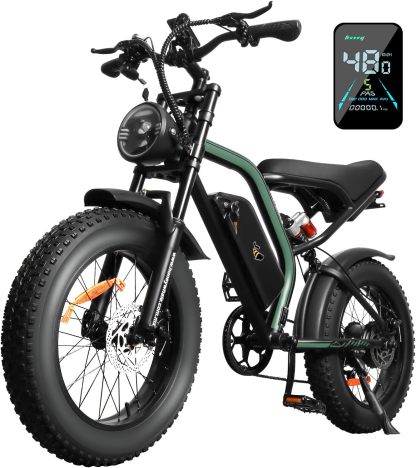HONEYWHALE K6 Bicicleta Electrica para Adultos, Moto Bicicleta de Montaña de 7 Velocidades, Potencia del Motor 1080 W, Velocidad Máxima 48KM/H, Autonomía 40-45KM, Batería (48V, 15AH)