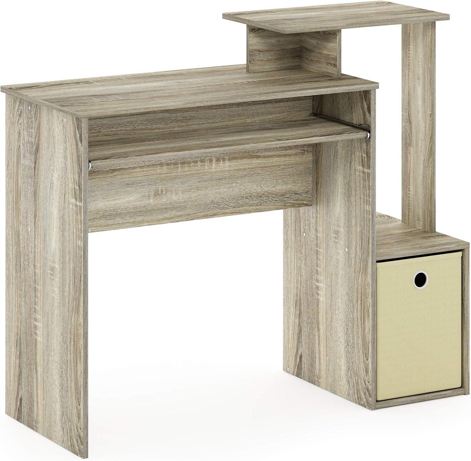 Furinno Econ - computadora Multiusos para computadora de Oficina en casa, Color Gris Roble francés