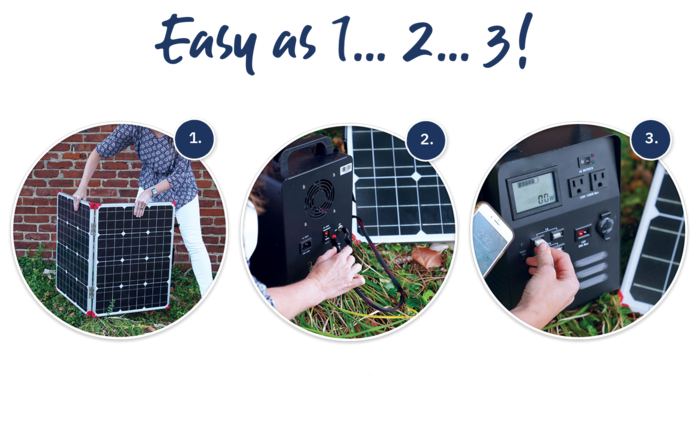 GENERATOR WITH 5000 CHARGE CYCLES – WITH SOLAR PANELS