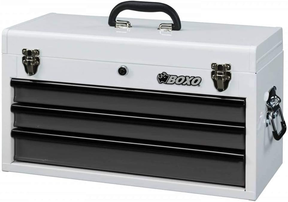 Boxo USA Heavy Duty 185 piezas métricas y SAE juego de herramientas con 3 cajones caja de transporte-herramienta