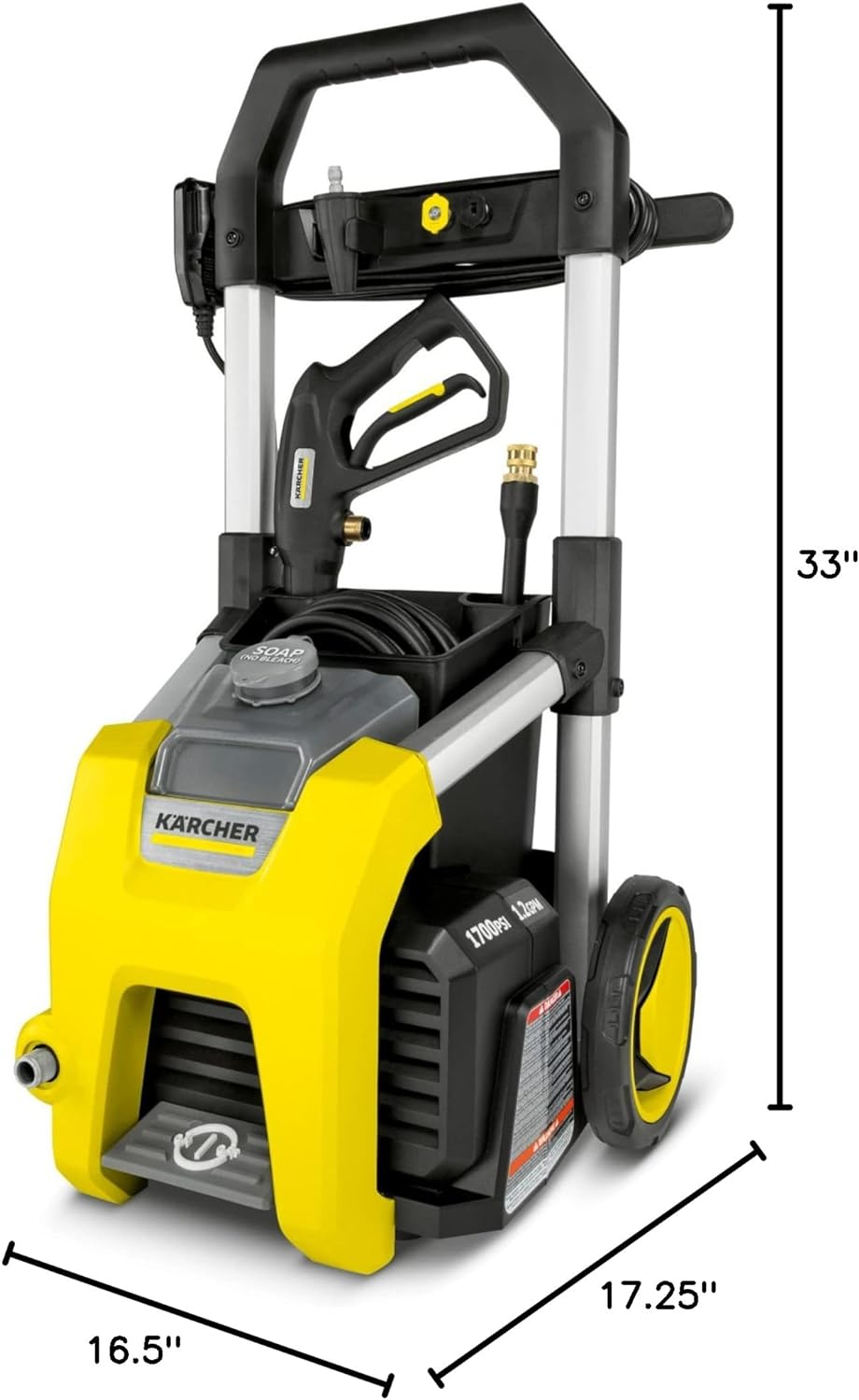 Karcher - Máquina limpiadora eléctrica a presión, K1700, Amarillo