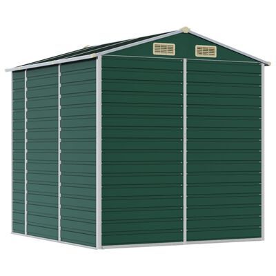 Cobertizo de jardín acero galvanizado marrón claro 191x215x198 cm
