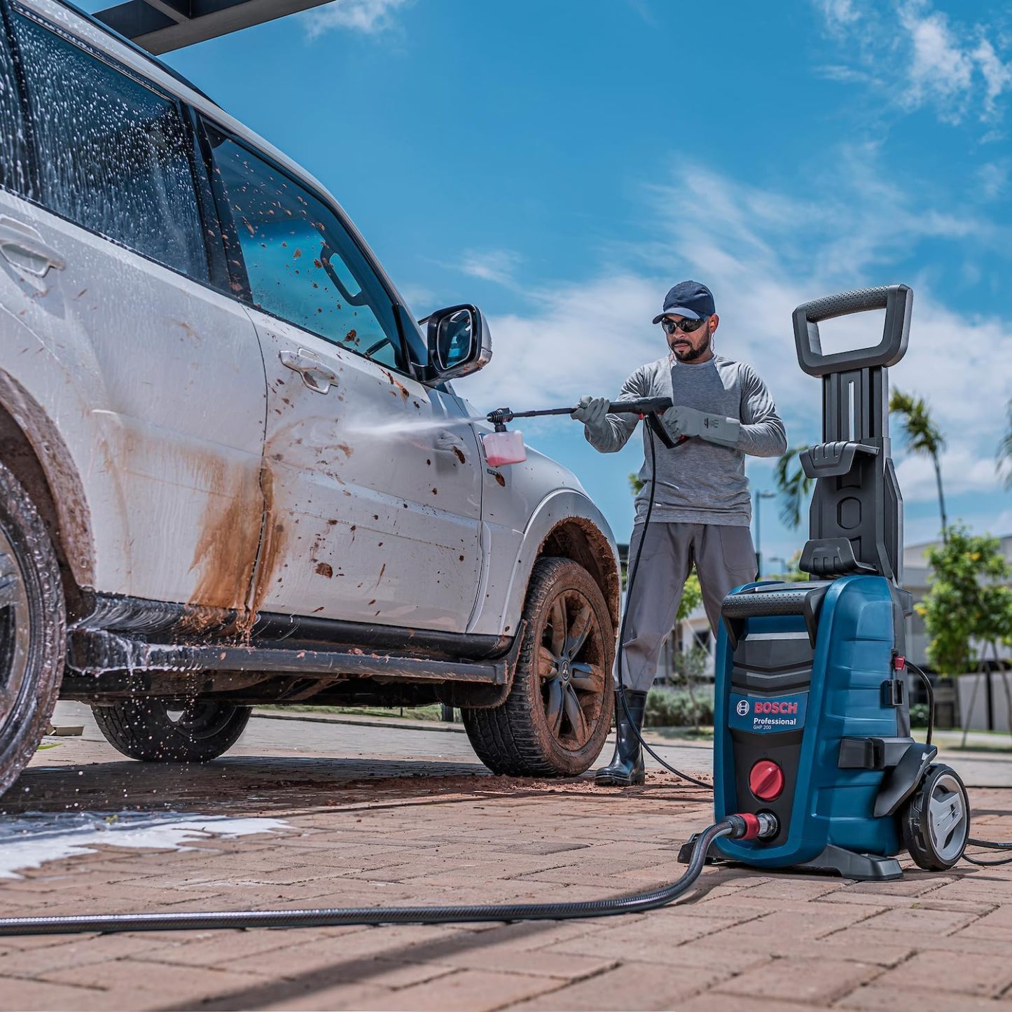 Bosch Hidrolavadora GHP 200 2000 PSI 127V con Manguera 6 MTS