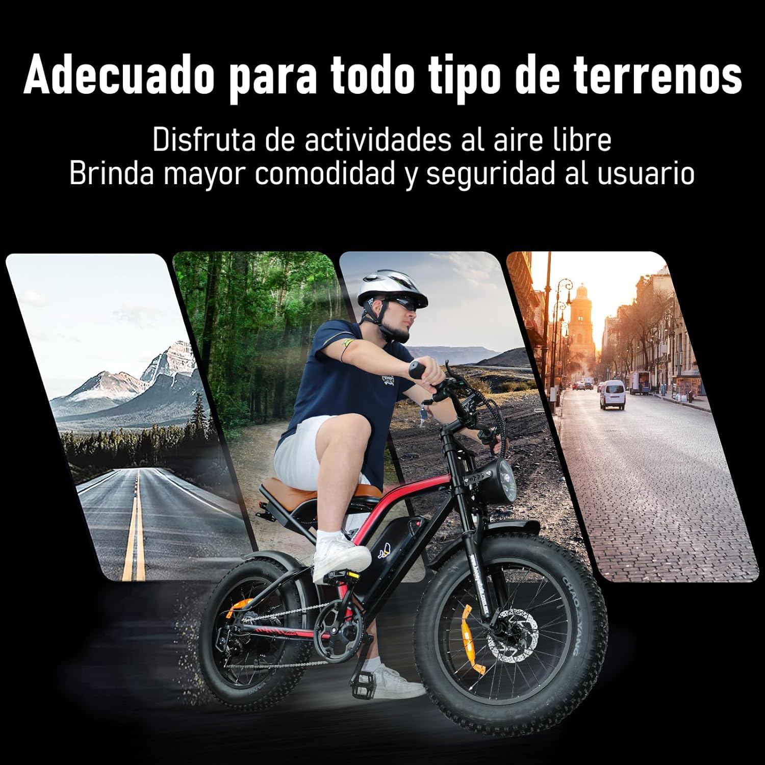 HONEYWHALE K6 Bicicleta Electrica para Adultos, Moto Bicicleta de Montaña de 7 Velocidades, Potencia del Motor 1080 W, Velocidad Máxima 48KM/H, Autonomía 40-45KM, Batería (48V, 15AH)