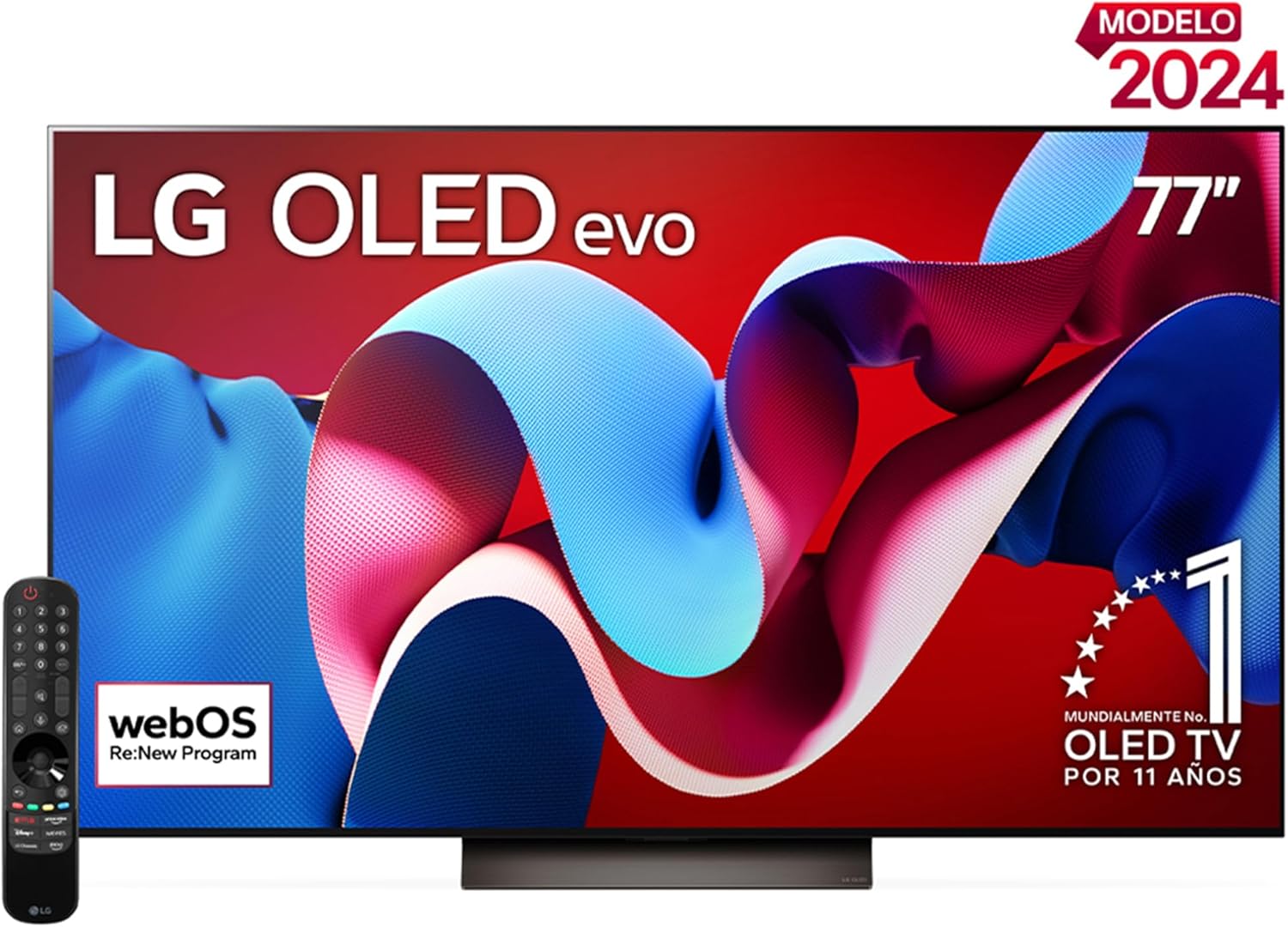 LG Pantalla OLED EVO 55 Pulgadas 4K Smart TV 2024 ThinQ AI OLED55C4PSA