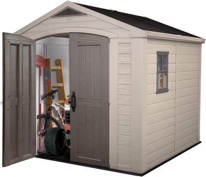 Keter Cobertizo de Almacenamiento para Jardin y Exteriores, Beige, Factor 8x11