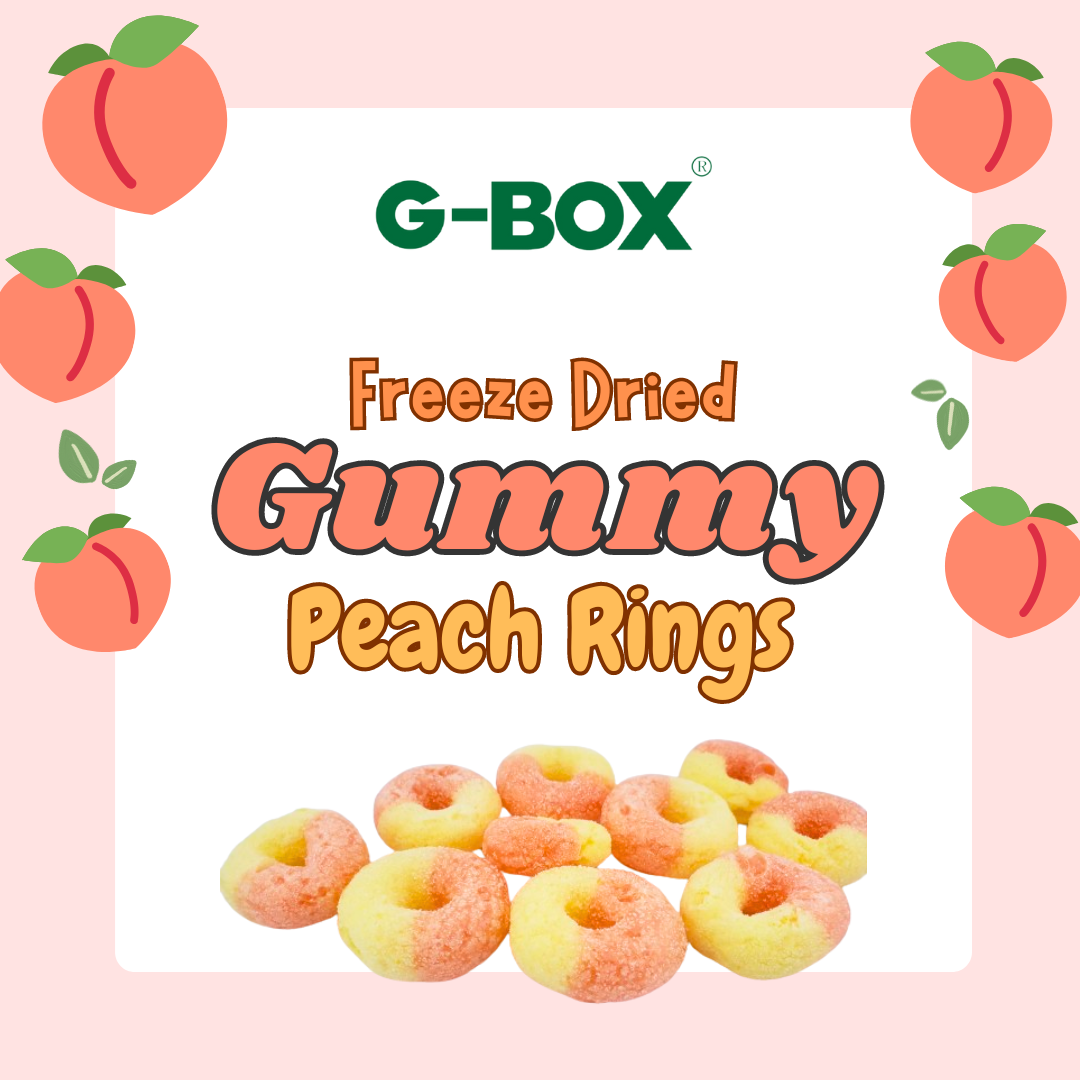 G-BOX FREEZE DRIED PEACH RINGS-G-BOX