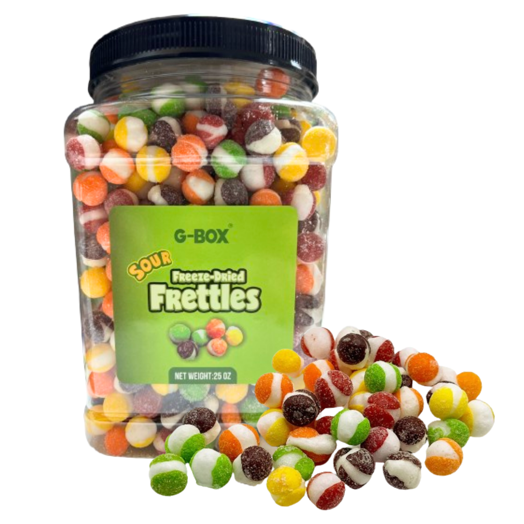 G-Box Freeze Dried Frettles - Freeze Dried Candy in Tub Jar Container-G-BOX