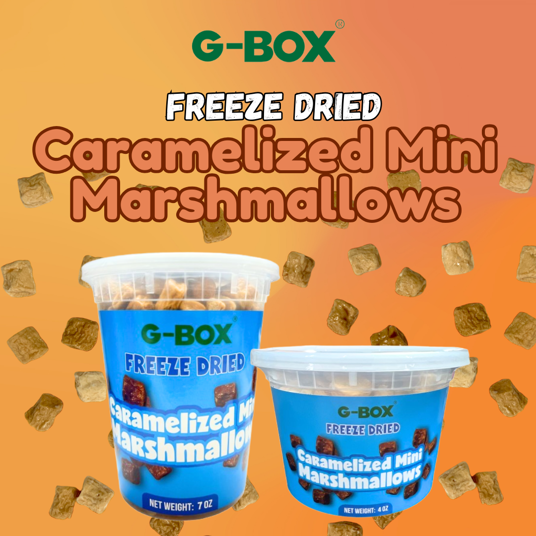 G-BOX FREEZE DRIED CARAMELIZED MINI MARSHMALLOWS-G-BOX