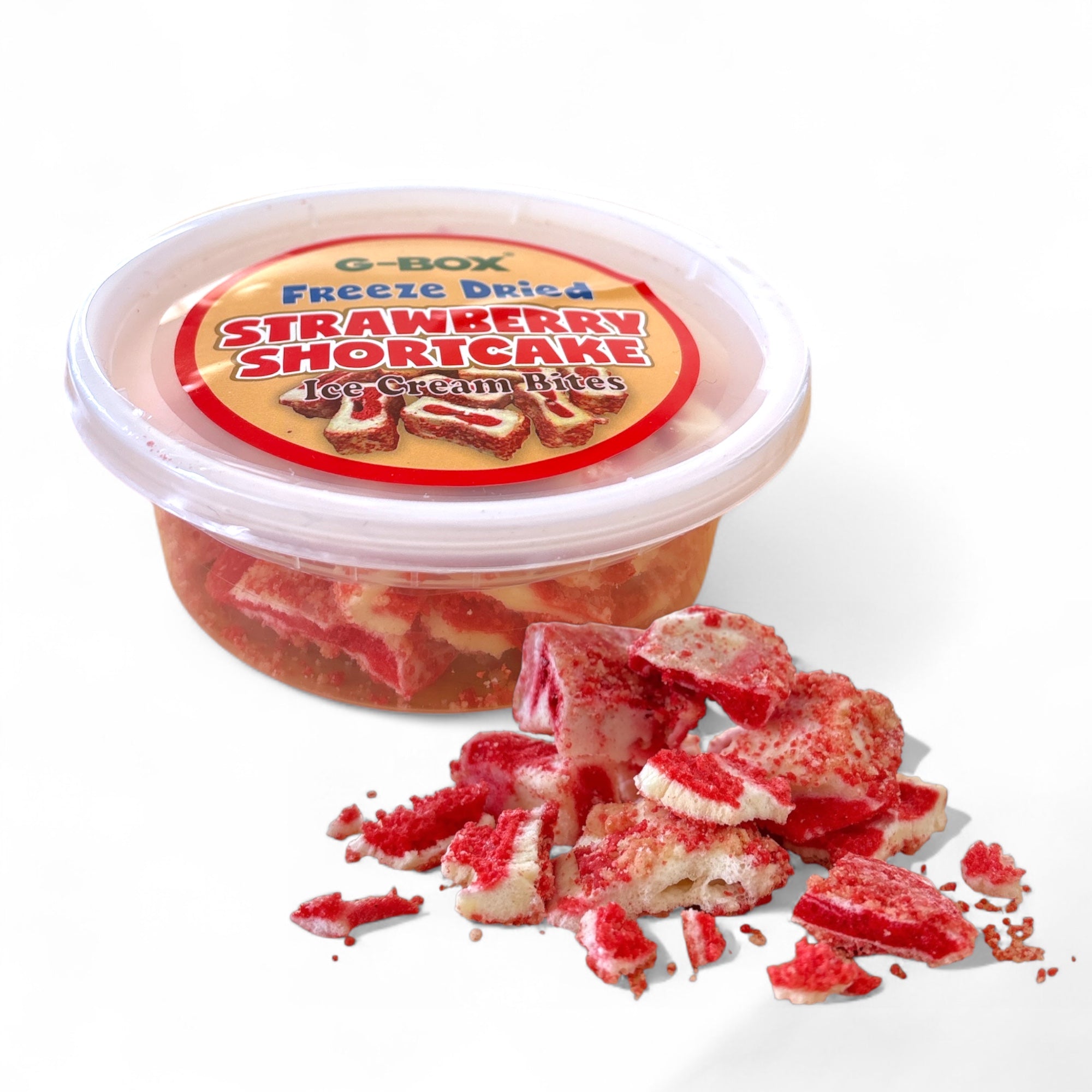 G-BOX FREEZE DRIED STRAWBERRY SHORTCAKE ICE CREAM CRUMBLE MIX BITES (Sample Size)-G-BOX