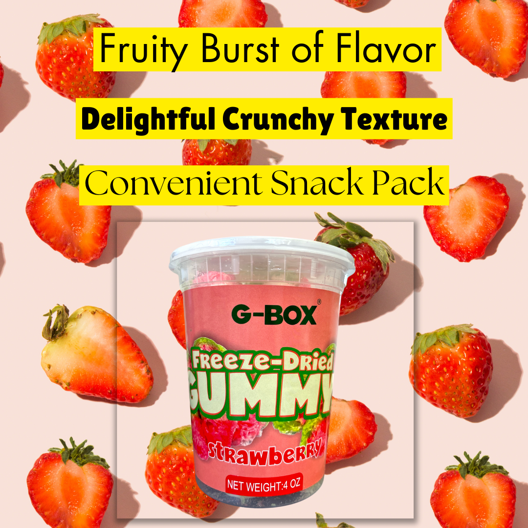 G-BOX FREEZE DRIED STRAWBERRY GUMMIES-G-BOX