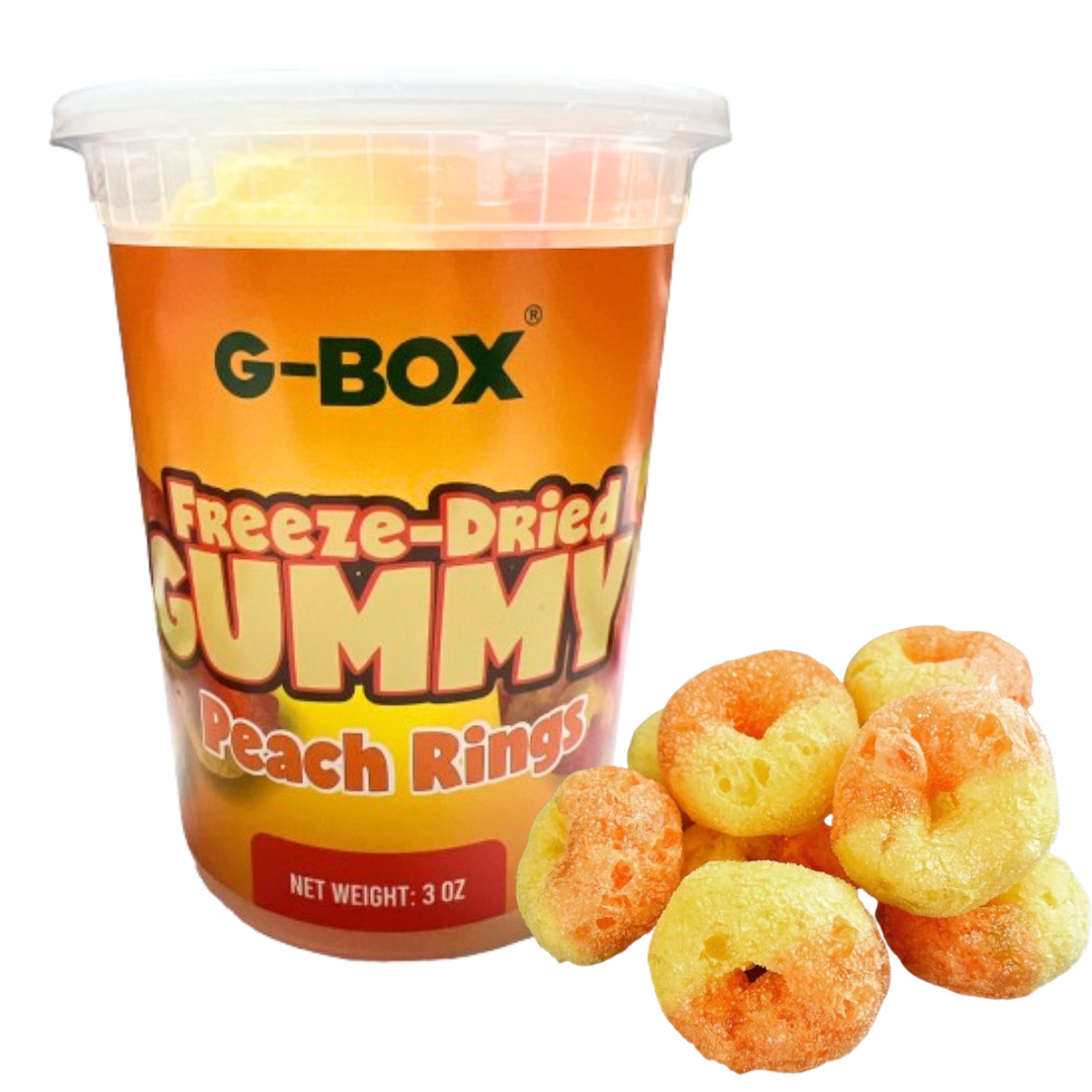 G-BOX FREEZE DRIED PEACH RINGS-G-BOX