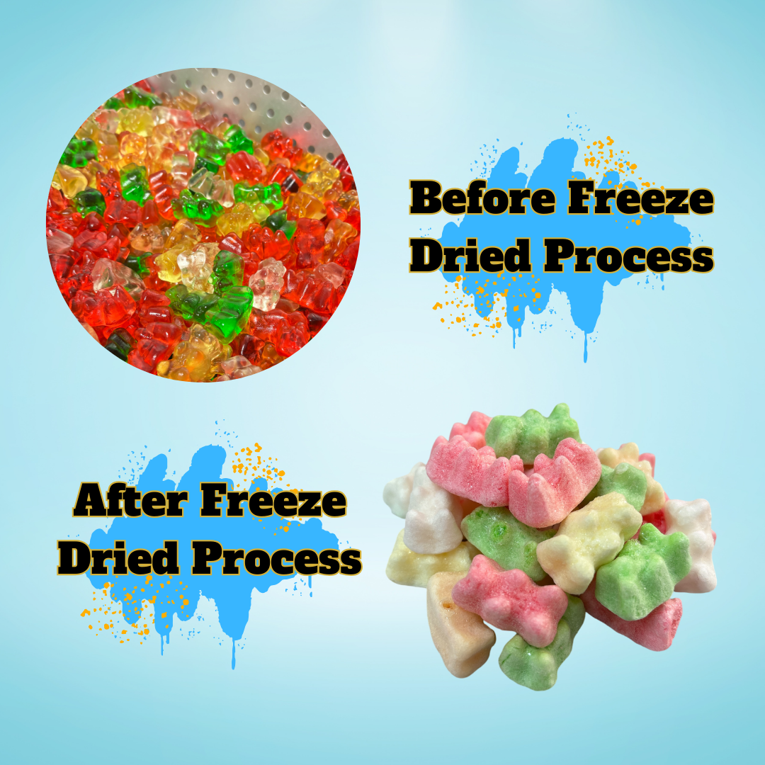 G-BOX FREEZE DRIED FROZEN GUMMY BEARS (LEMON LIME FLAVOR)-G-BOX