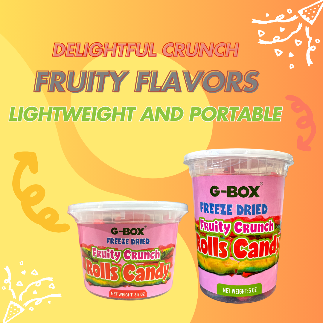 G-BOX FREEZE DRIED FRUITY CRUNCH ROLLS CANDY-G-BOX