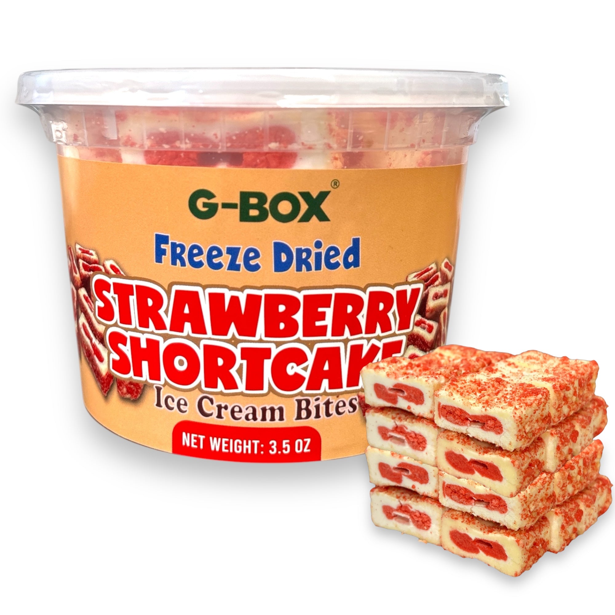 G-BOX FREEZE DRIED STRAWBERRY SHORTCAKE ICE CREAM BITES-G-BOX