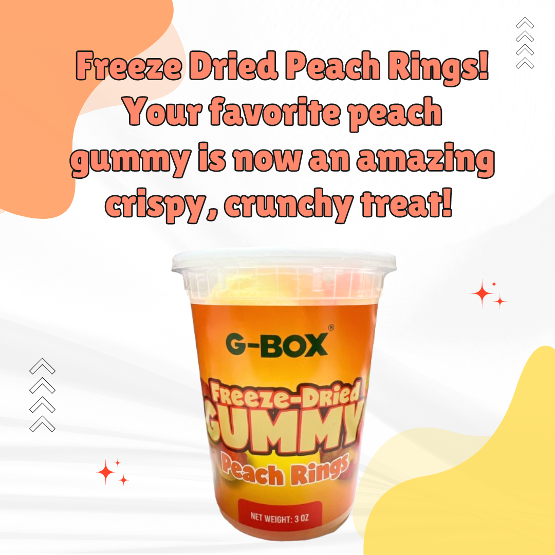 G-BOX FREEZE DRIED PEACH RINGS-G-BOX