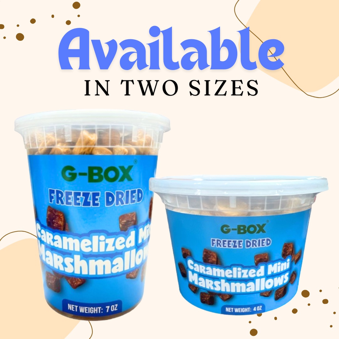 G-BOX FREEZE DRIED CARAMELIZED MINI MARSHMALLOWS-G-BOX