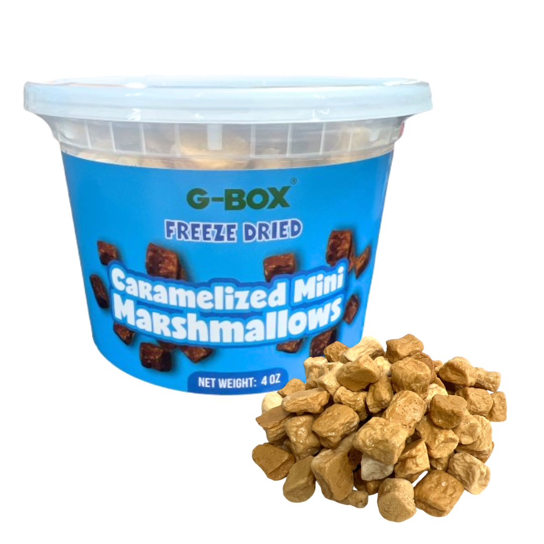 G-BOX FREEZE DRIED CARAMELIZED MINI MARSHMALLOWS-G-BOX