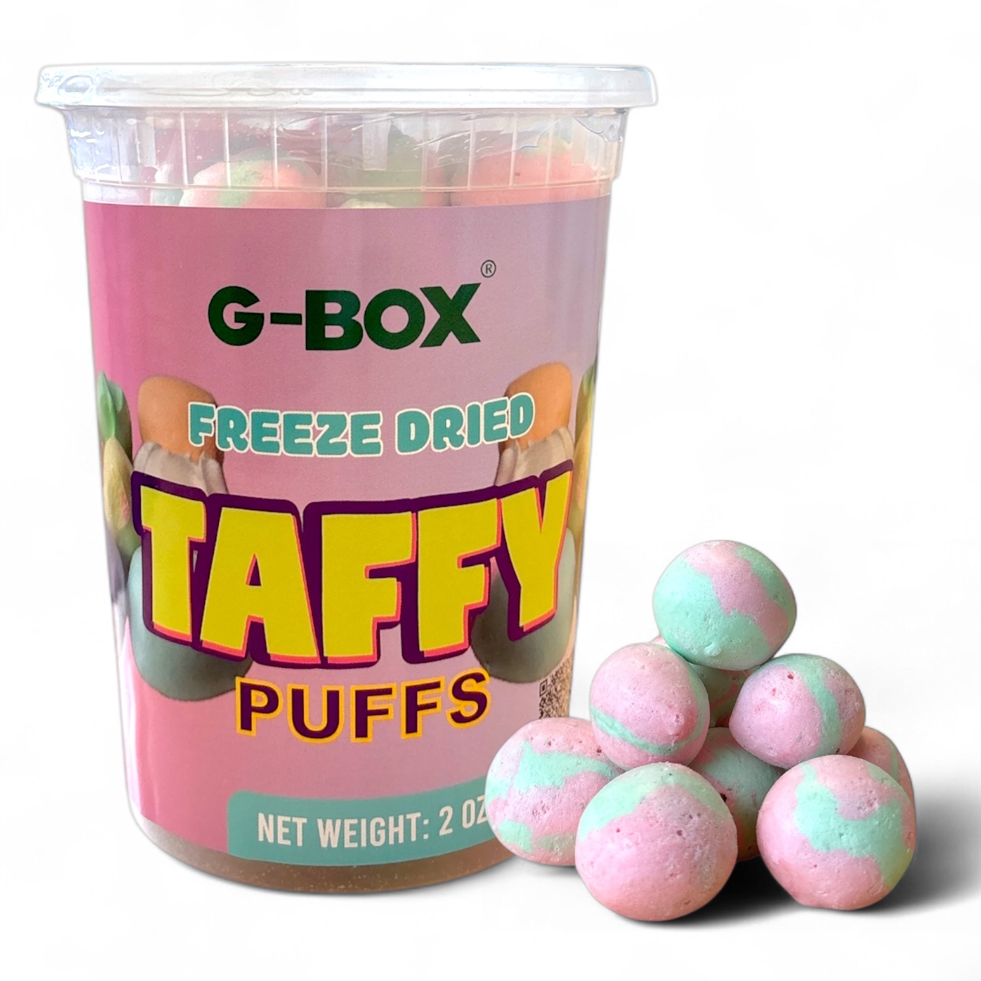 G-BOX FREEZE DRIED KIWI STRAWBERRY TAFFY PUFFS-G-BOX
