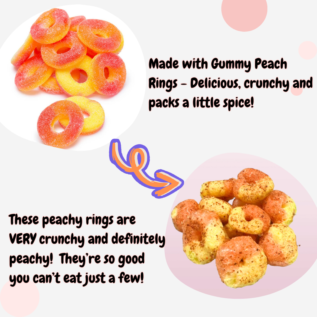G-BOX FREEZE DRIED GUMMY PEACH RINGS (CHAMOY FLAVOR)-G-BOX