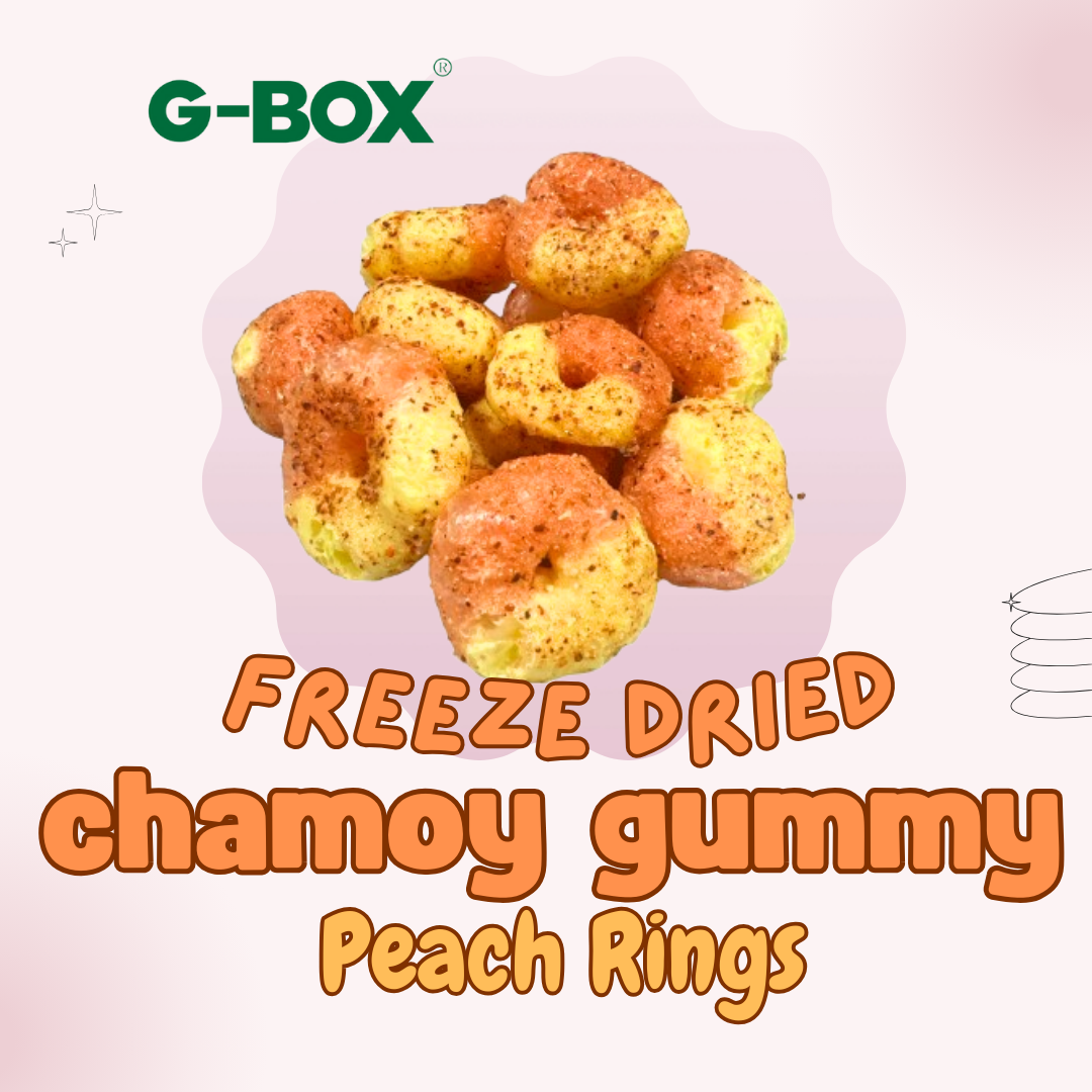 G-BOX FREEZE DRIED GUMMY PEACH RINGS (CHAMOY FLAVOR)-G-BOX