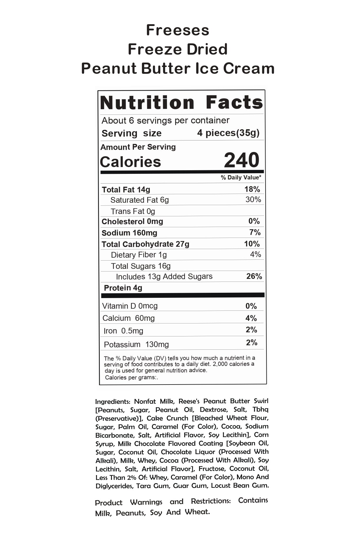 G-BOX FREESES - FREEZE DRIED PEANUT BUTTER ICE CREAM-G-BOX