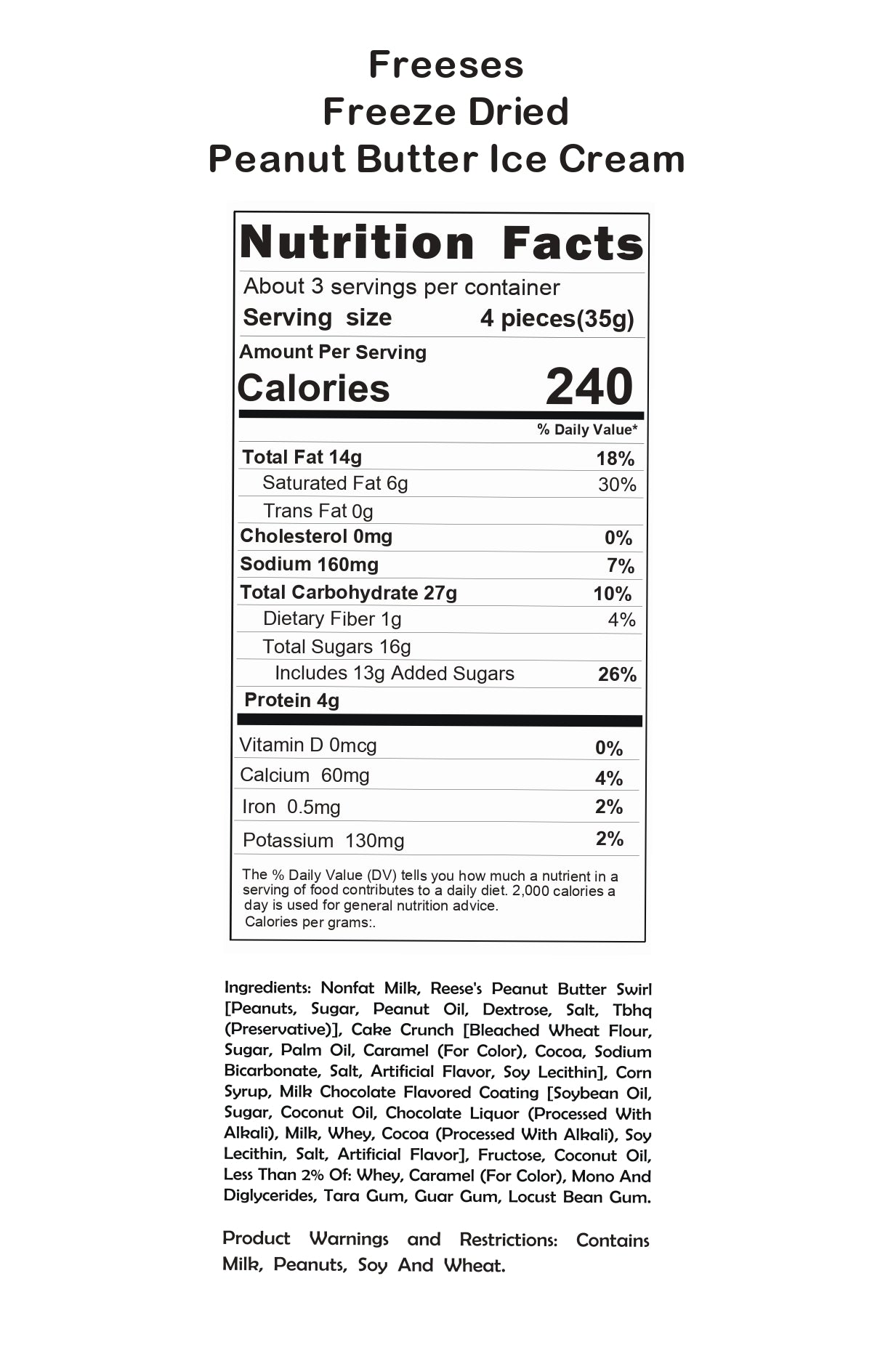 G-BOX FREESES - FREEZE DRIED PEANUT BUTTER ICE CREAM-G-BOX