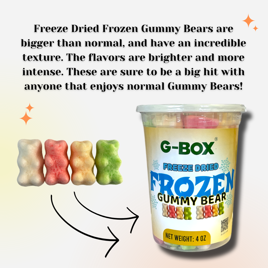 G-BOX FREEZE DRIED FROZEN GUMMY BEARS (LEMON LIME FLAVOR)-G-BOX
