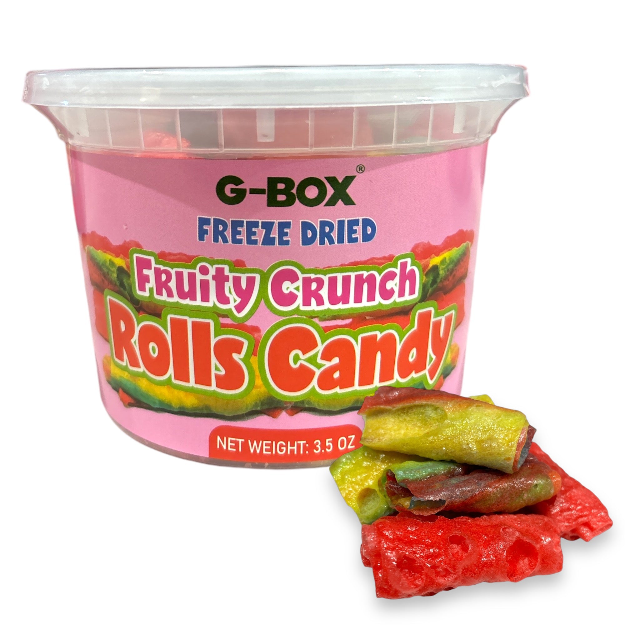 G-BOX FREEZE DRIED FRUITY CRUNCH ROLLS CANDY-G-BOX