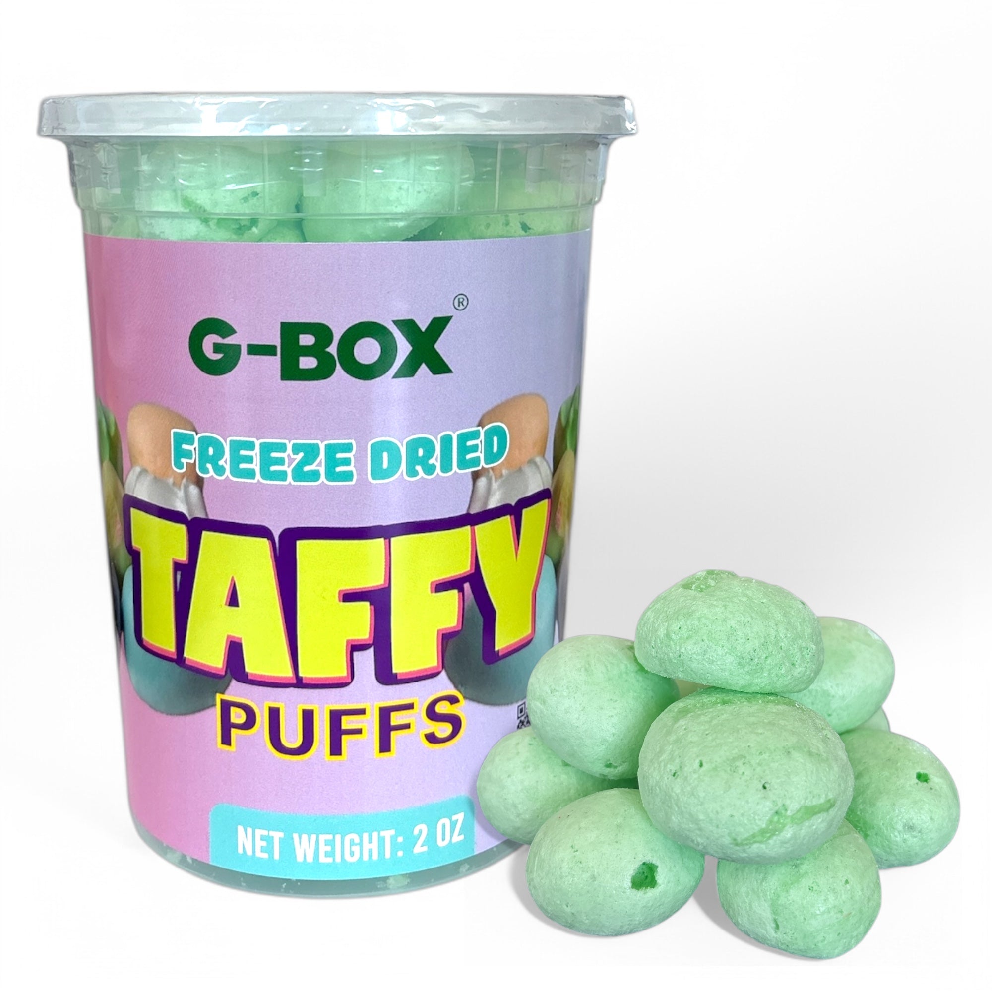 G-BOX FREEZE DRIED GREEN APPLE TAFFY PUFFS-G-BOX