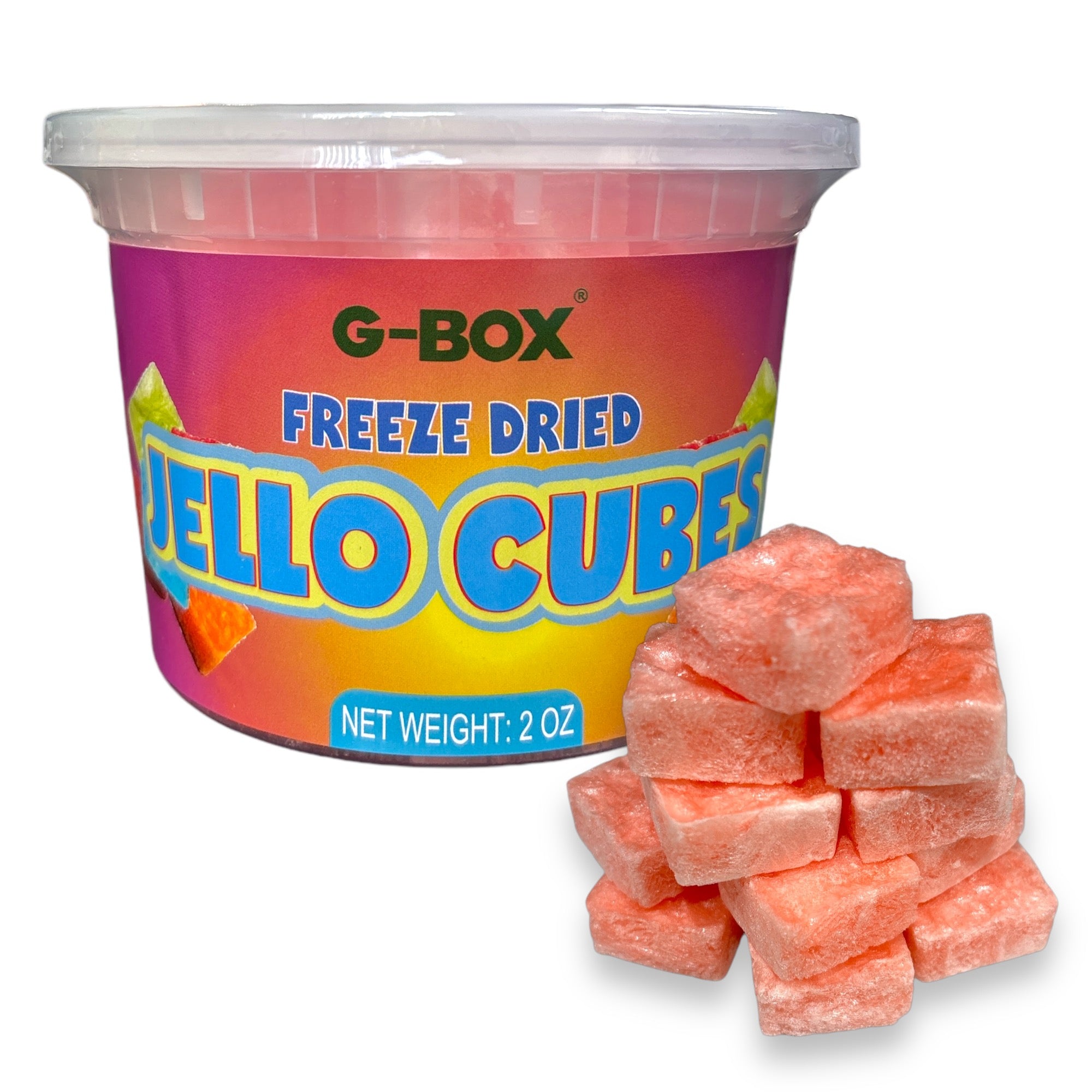 G-BOX FREEZE DRIED JELLO CUBES (PEACH)-G-BOX