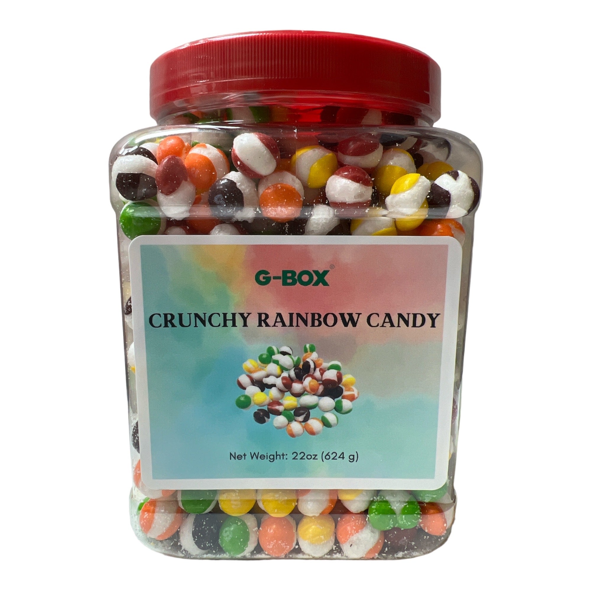 G-Box Crunchy Rainbow Candy in Jar Container-G-BOX