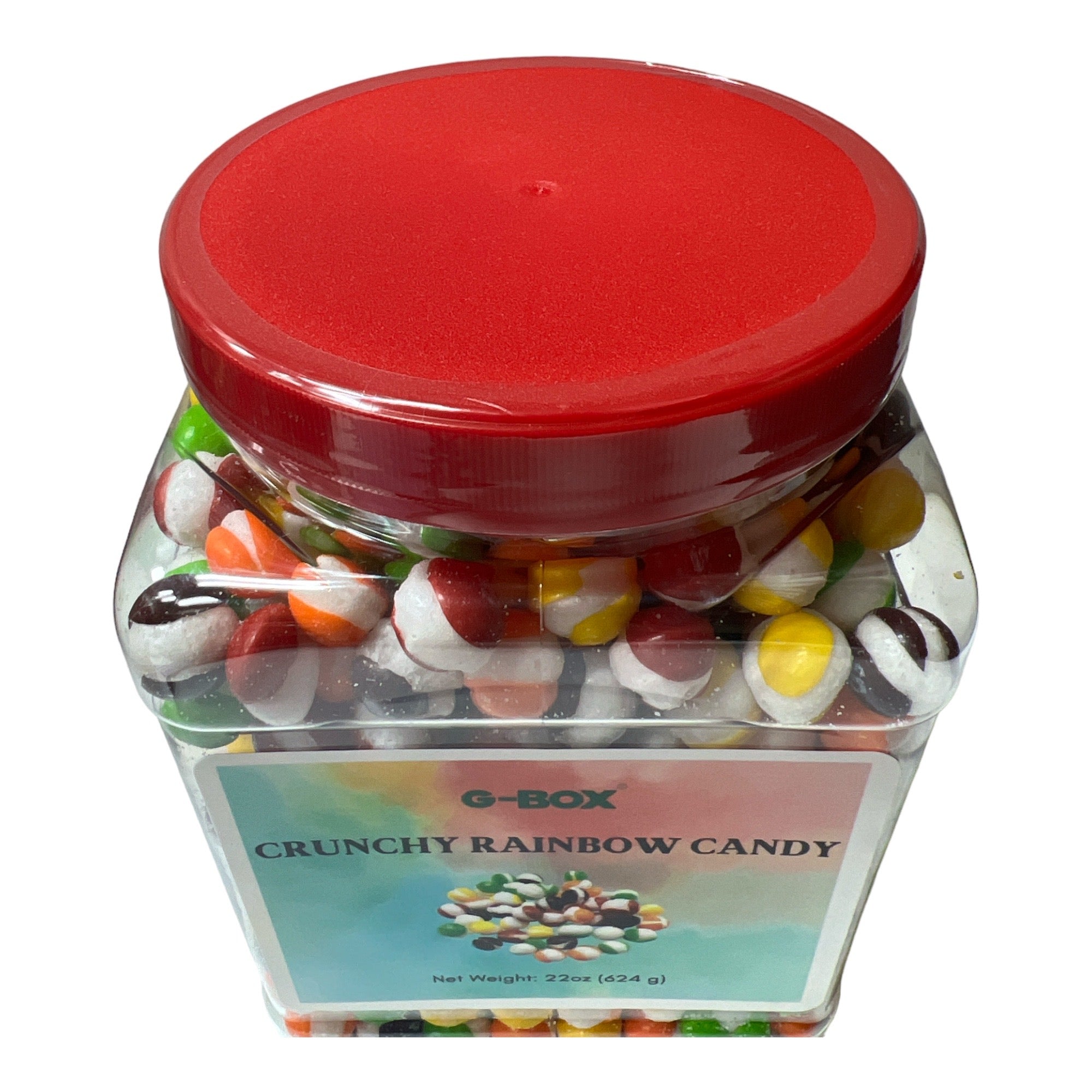G-Box Crunchy Rainbow Candy in Jar Container-G-BOX