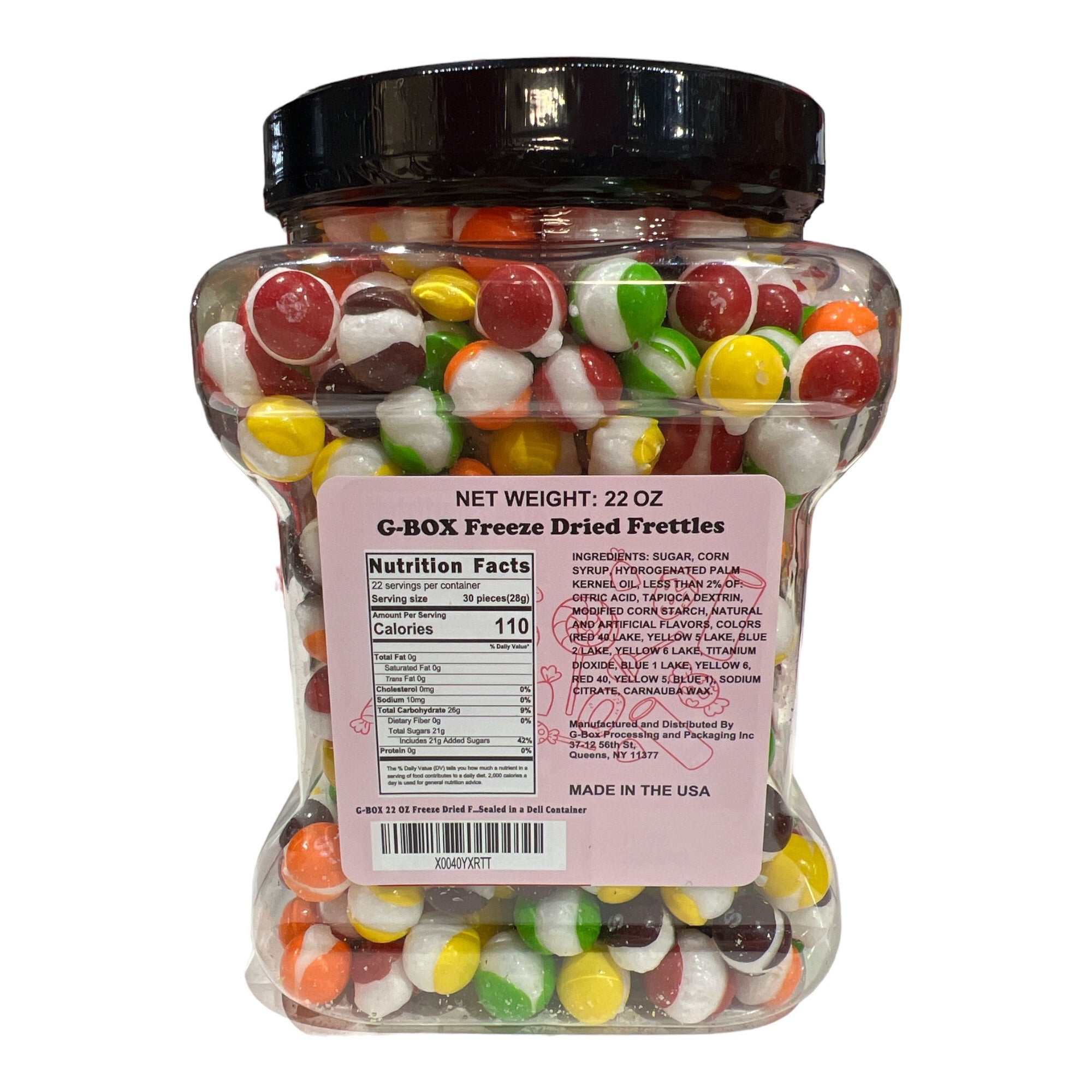 G-Box Freeze Dried Frettles - Freeze Dried Candy in Tub Jar Container-G-BOX