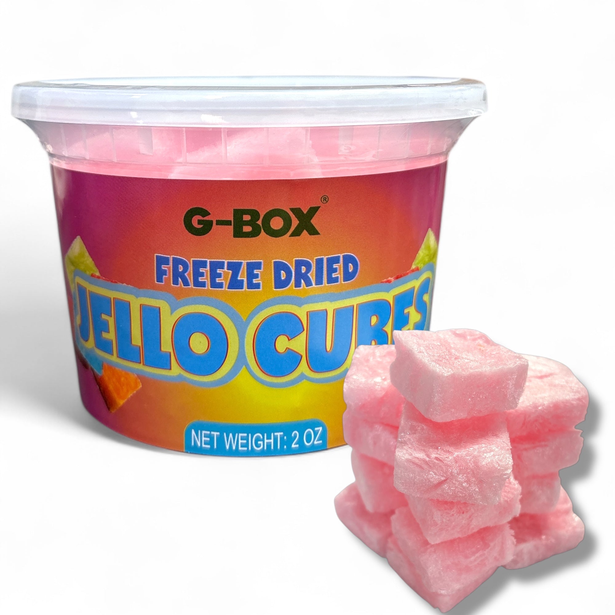 G-BOX FREEZE DRIED JELLO CUBES (PINK STRAWBERRY)-G-BOX