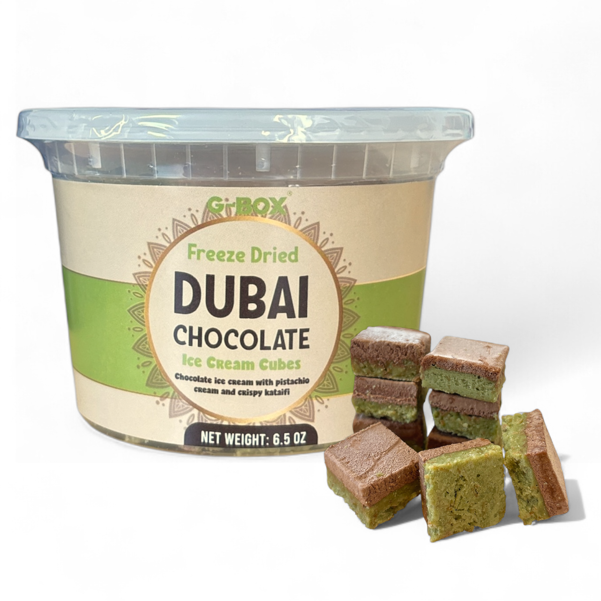 G-BOX FREEZE DRIED DUBAI CHOCOLATE ICE CREAM CUBES-G-BOX
