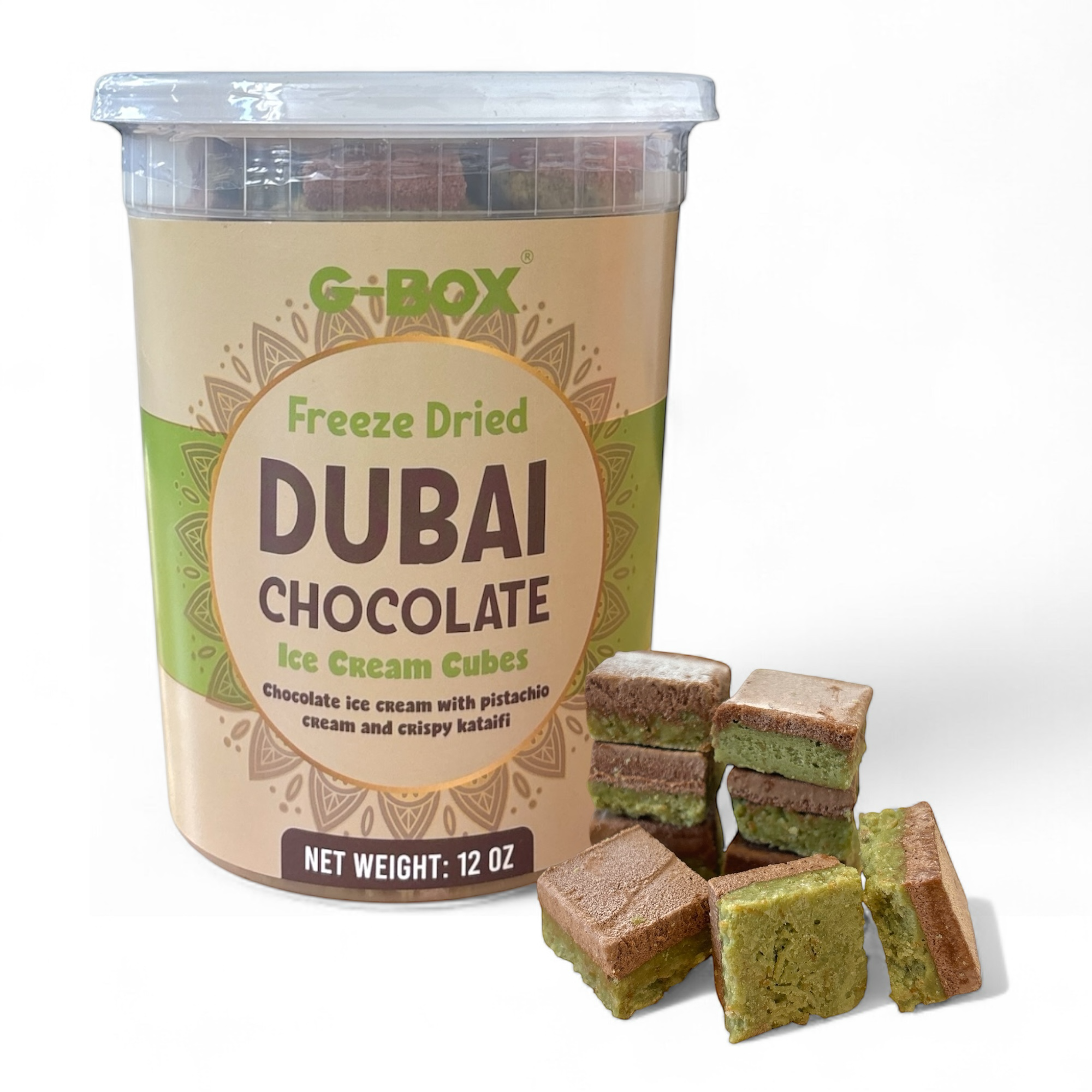 G-BOX FREEZE DRIED DUBAI CHOCOLATE ICE CREAM CUBES-G-BOX