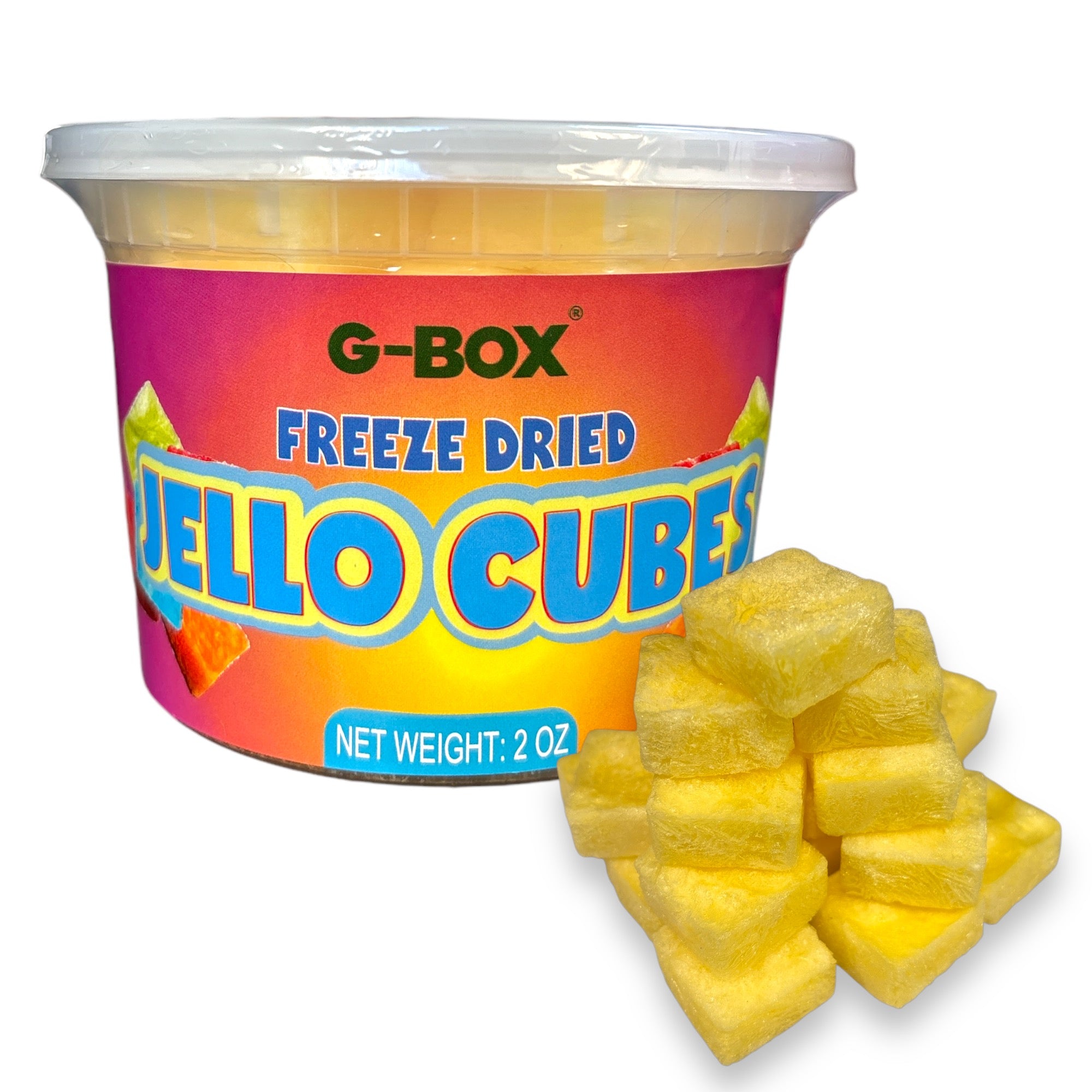 G-BOX FREEZE DRIED JELLO CUBES (PINEAPPLE)-G-BOX