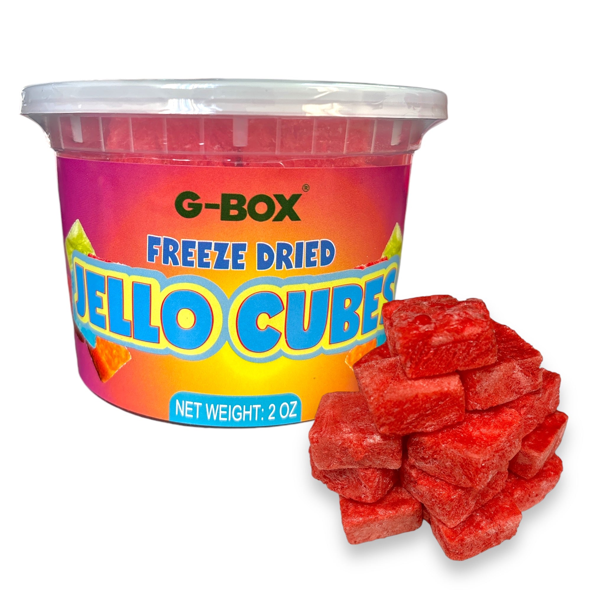 G-BOX FREEZE DRIED JELLO CUBES (STRAWBERRY)-G-BOX